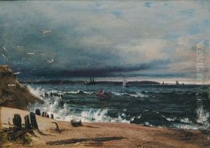 Evening By The Baltic Sea by Joachim Hinrich (Hinnerk) Wrage