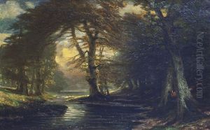 The Schwentine Near Gremsmuhlen by Joachim Hinrich (Hinnerk) Wrage