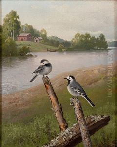 White Wagtails by Ferdinand von Wright