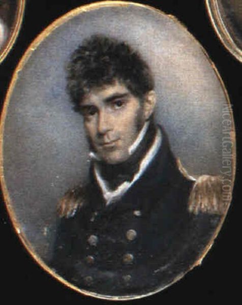 Captain Gilbert Heathcote, With Short Dark Hair, Wearing Blue Uniform With Gold Lace... - view 1