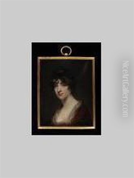 Lady Wearing Brown Cloak Over White Robes - view 1