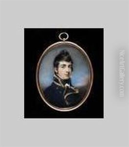 Thomas Garth R.n., Wearing Naval Uniform, Blue Coat With Gold Trim, Black Stock And White Cravat by John Wright