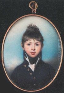 James Arthur Murray Wearing Midshipman's Uniform, Blue With White Facings And Gold Buttons Stamped With Anchors, Black Stock And Frilled White Cravat