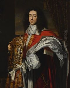 Portrait Of Heneage Finch, 1st Earl Of Nottingham, Lord Chancellor, In Peer's Robes With The Purse Of The Privy Seal