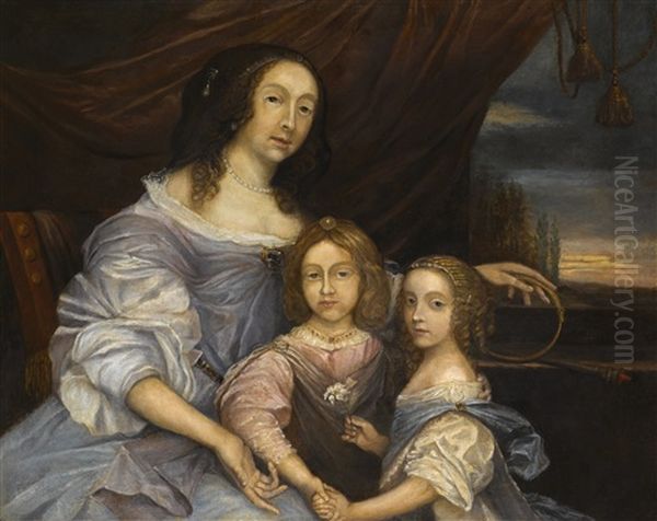 Portrait Of Mary Villiers, Duchess Of Lennox And Richmond (1622-1685), With Her Children, Esme Stuart, 2nd Duke Of Richmond (1649-1660) And Mary Stuart (1651-1668), The Future Countess Of Arran - view 1