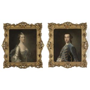 Portrait Of Sir Thomas Hesketh, Bt. (+ Portrait Of His Wife Harriet Cowper; Pair)