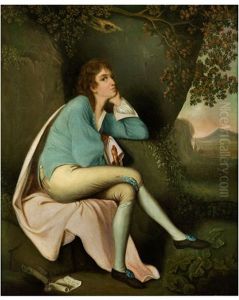 Eine Junge Schauspielerin Als Rosalinde In William Shakespeares Lustspiel "wie Es Euch Gefallt" by Josepf Wright Of Derby