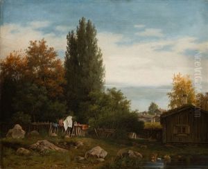 Fall Landscape From Katajanokka by Magnus Von Wright