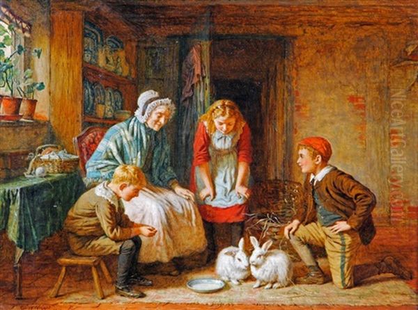 Feeding The Rabbits And The Chess Game (a Pair) - view 1