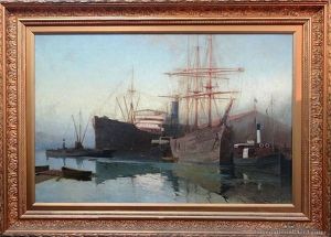 Early Morning, Princess Wharf by Walter Wright