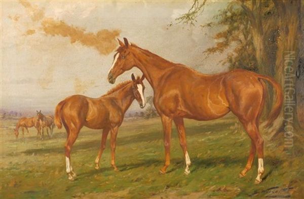 Horses In A Landscape - view 1