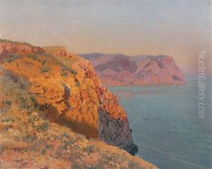 Cliff Of Crimean Seashore by Eugeniusz Wrzeszcz