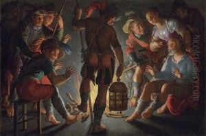 The Denial Of Saint Peter by Joachim Anthonisz Wtewael