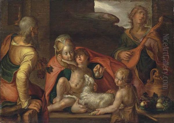 The Holy Family With The Infant Saint John The Baptist And An Angel - view 1
