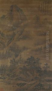 Chinese Scroll Painting Of A Landscape