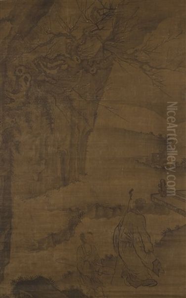 Scholar Appreciating Plum Blossom - view 1