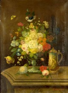 Still-life With Flowers And A Goblet by Eduard Wuger