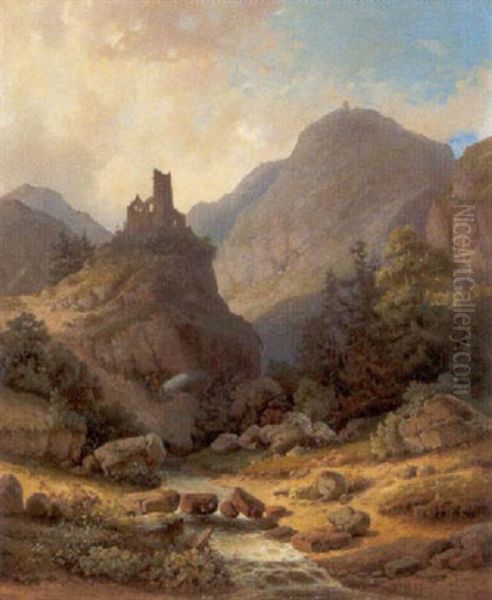 Ruinenlandschaft Mit Figurlicher Staffage - view 1