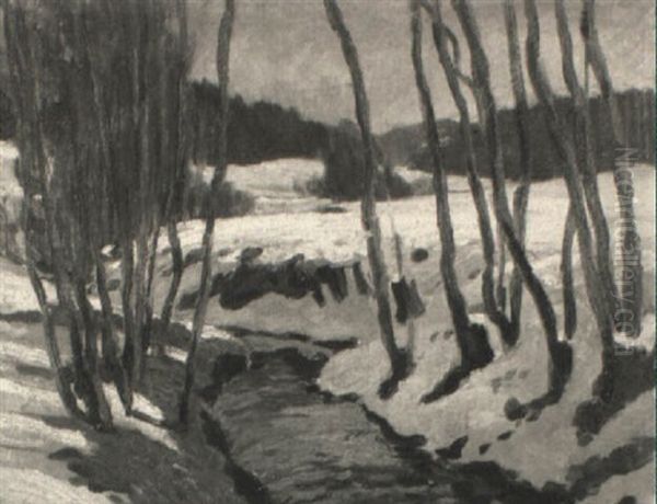 Blick Auf Den Feuerbach Im Schnee - view 1
