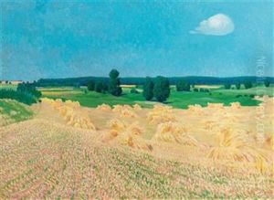 Summer Landscape by Gustav Wunderwald