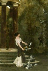 Feeding The Pigeons by Carl Wuennenberg