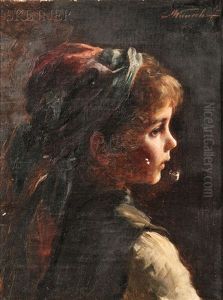 Portrait Of A Young Girl In Profile Portrait Of A Young Girl In Profile