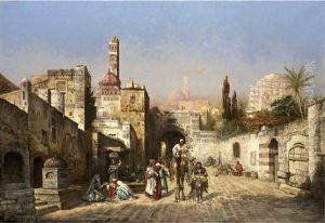 A Market Scene In Tunis