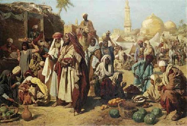 A Market Scene In Tunis - view 1