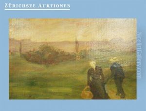 Landschaft Mit Figurenstaffage by Ernst Wurtenberger