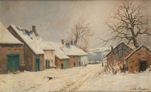 Village Sous La Neige