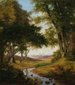 View From Stokkebjerg Forest Near Skarrit Lake by Carl Wurtzen