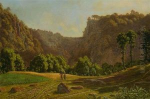 Landschaft Mit Spaziergangern by Carl Wurtzen