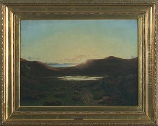 Sunset Over The Heather - view 1
