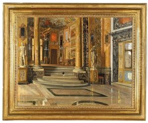 Interior Eines Prunkvollen Palais by Carl Wurzinger