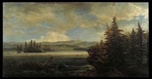 Lake Landscape W/ Geese