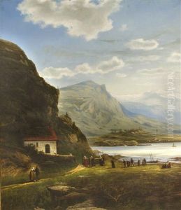 Kirchgang by Alexander Ferdinand Wust