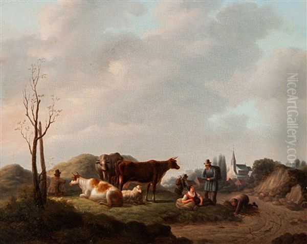 Travelers Resting Alongside A Road - view 1