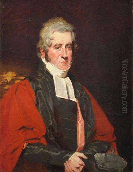 Portrait Of Rev. Doctor Robert Twiss, Bust-length, In Clergy Robes; And Portrait Of His Wife, Fanny Twiss, Bust-length, In A White Dress And Headdress The Former - view 1