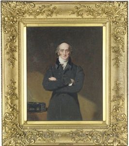 Portrait Of George Canning In A Black Coat by Henry Wyatt