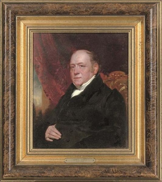 Portrait Of Sir George Farrant, In A White Shirt And Black Coat - view 1
