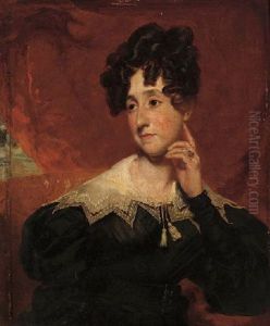 Portrait Of Mrs. Campbell, Seated In An Interior by Henry Wyatt