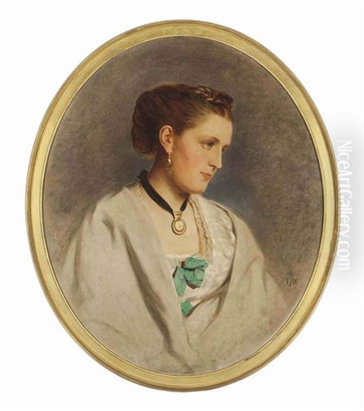 Portrait Of A Lady, In A White Dress And Wrap - view 1
