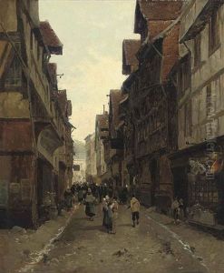 A Bustling Flemish Street