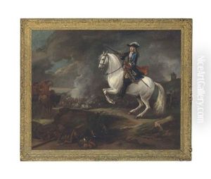 Equestrian Portrait Of A Commander, Possibly James Butler, 2nd Duke Of Ormande (1665-1745), At The Battle Of The Boyne by Jan Wyck