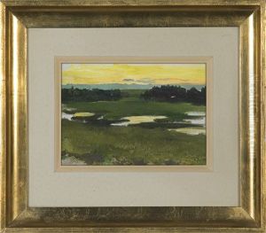 Landscape After Sunset by Leon Wyczolkowski