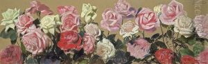 White Roses, Red Roses (decorative Frieze)
