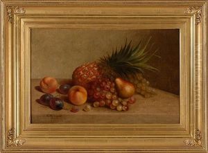 Still Life Of A Pineapple, Grapes And Other Fruit