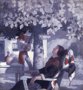 Brand In Einem Dorf by Newell Convers Wyeth