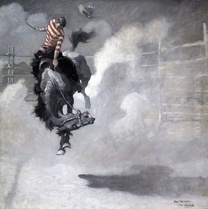 Brand In Einem Dorf by Newell Convers Wyeth