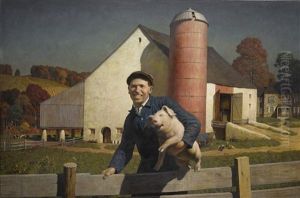 Portrait Of A Farmer (pennsylvania Farmer) by Newell Convers Wyeth